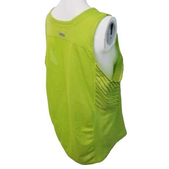 Champion Performax Dri-Wick Workout Shirt Sz Large Neon Green with Grey Stripes - Picture 1 of 6